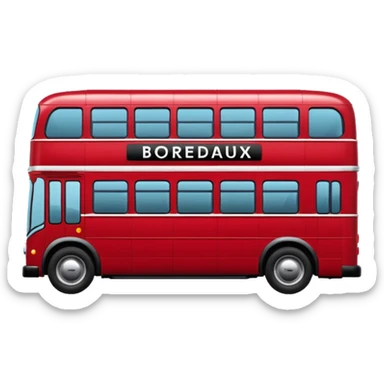 1 flor autobus bordeaux sticker
