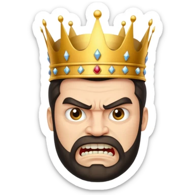 angry king, he has only one tooth sticker