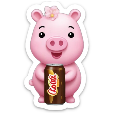 Pepa Pig con cola sticker