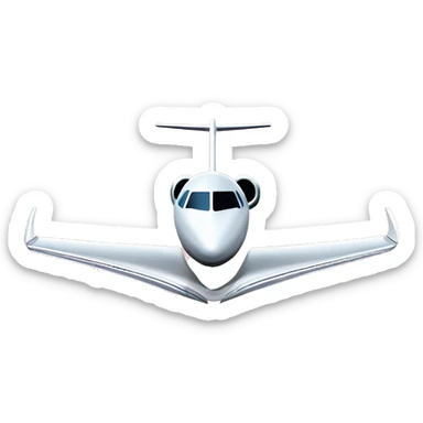 Private jet with a Light pink and orange sky view from the clouds sticker