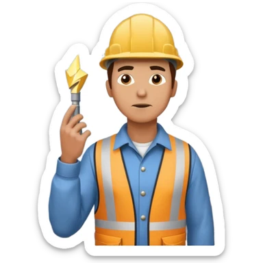 steeplejack man lightning strike on a church spire sticker