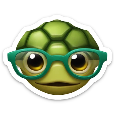 Tortuga con lentes  sticker