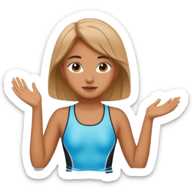 girl emoji with swimming suit sticker