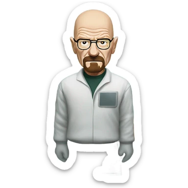 Walter white in a laboratory  sticker