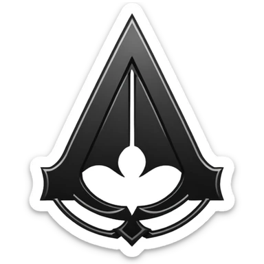 Logo assassin creed black color sticker