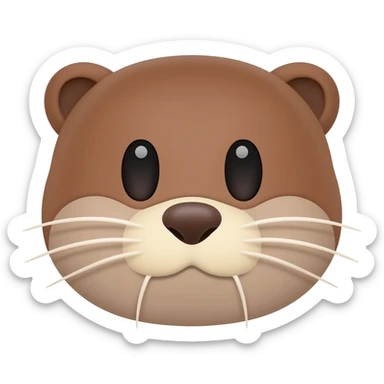 cute otter head with a judge's gavel sticker
