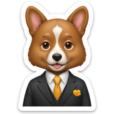 create a dog who does sales sticker