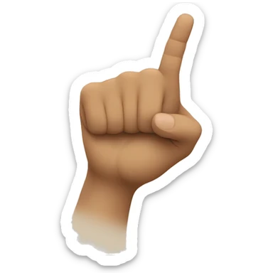 A single finger pointing upwards. The hand is moving in a circle. sticker