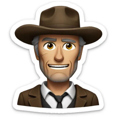 the character of Clint Eastwood from the movie "the good, the bad and the ugly" sticker