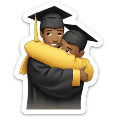 A hug from a graduating brother sticker