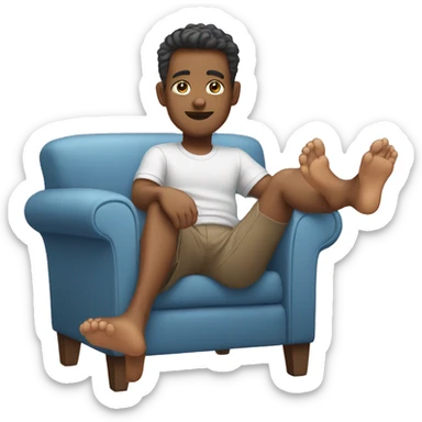 🤗 this emoji with feet up behind it sticker