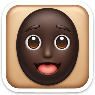 emoji of Austrian black big bean sticker