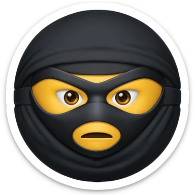 Ninja ball masked sticker