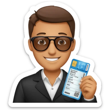 I will buy the flight ticket man sticker