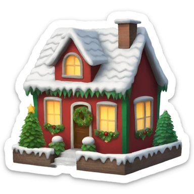 Christmas house sticker