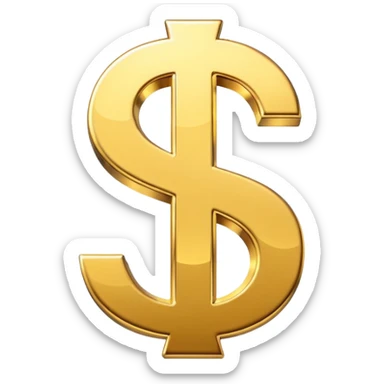 Dollar sign sticker