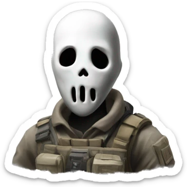 Ghost from call of duty sticker