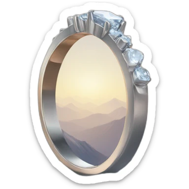 Ring in the snow mountains sticker