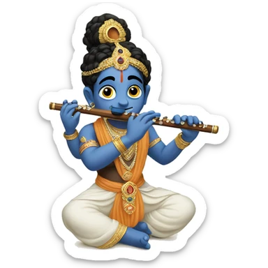 Krishna with flute sticker