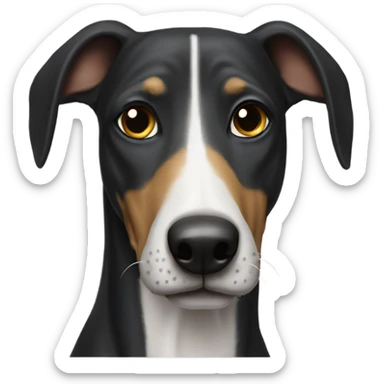 Perro galgo negro sticker