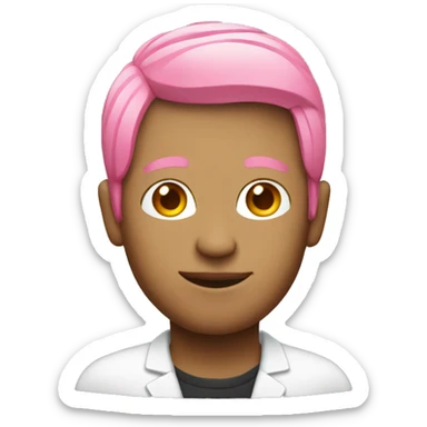 Tech guy with pink hair sticker