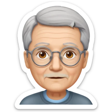 elderly with glasses sticker