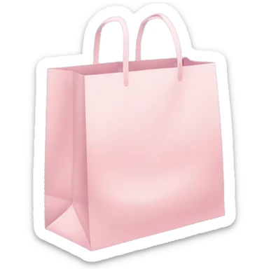 Pale Pink shopping bag sticker