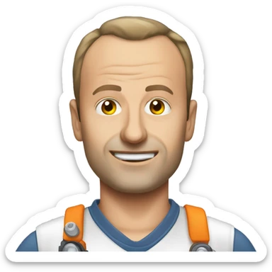 Friedrich Merz as a mechanic less hair sticker