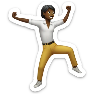 Person dancing with arm up sticker