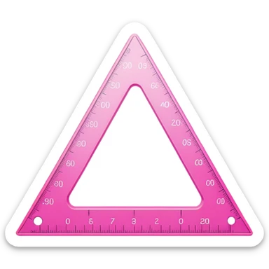 pink right triangle ruler sticker