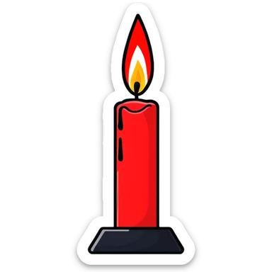 red candle sticker
