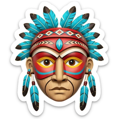Native American Spirit Mask sticker