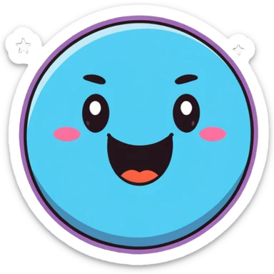 Excited face with big grin and stars in eyes sticker