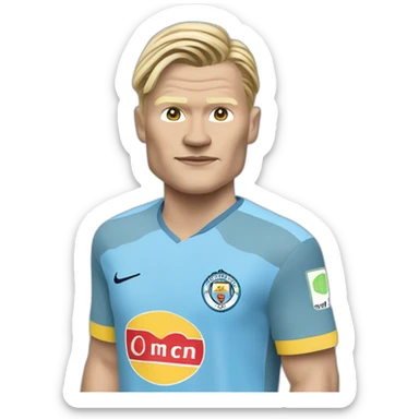 erling haaland, man city, soccer sticker