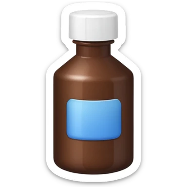 Bottle of brunette Hair dye sticker