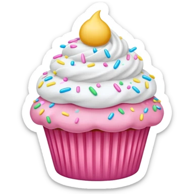 baby pink cupcake sticker