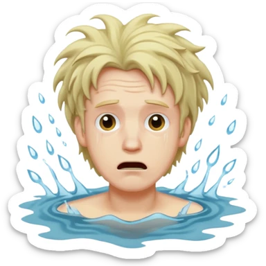 man drowning sticker