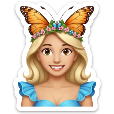 the miss  pageant butterfly winner lady￼ sticker