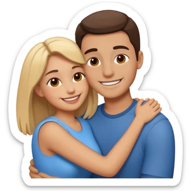 couples hug sticker