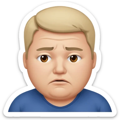 Mach mir eine määnliche dickere person die gestresst ist sticker