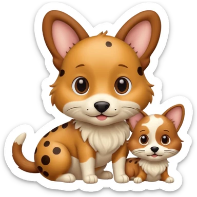 The catdog is something between a cat and a dog. sticker