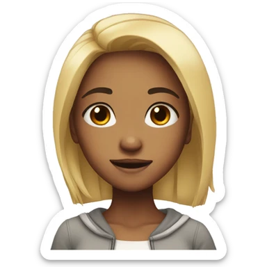 female woman like an character anime sticker