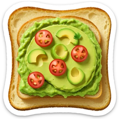 guacamole toast  sticker