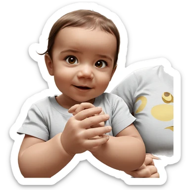 realistic portrait of brown-haired girl sticker