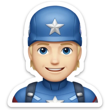 captain america head shot sticker