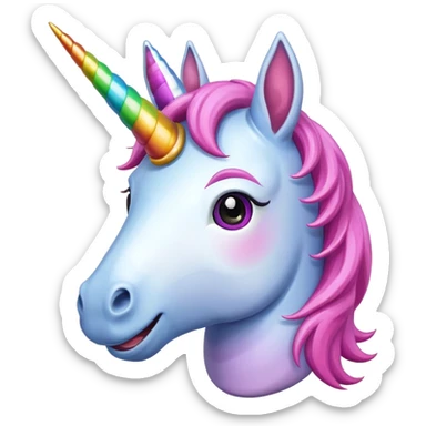 happy smiling unicorn sticker