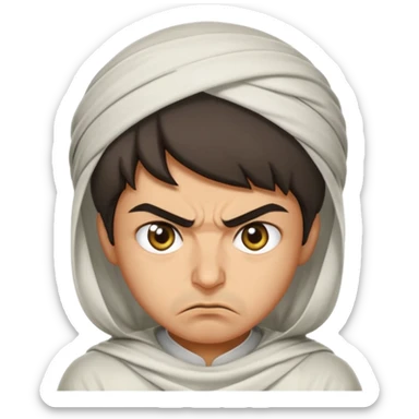 
angry Iranian face sticker