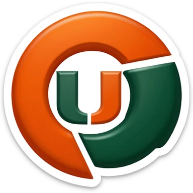 Miami Hurricanes logo clipped with no background sticker