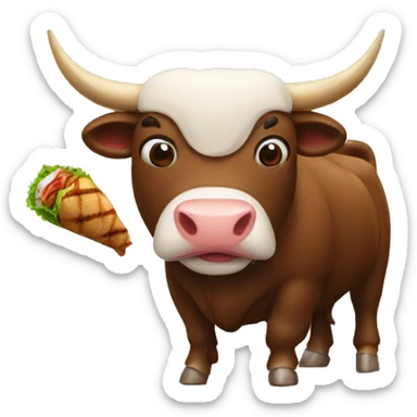 Bull with kebap sticker
