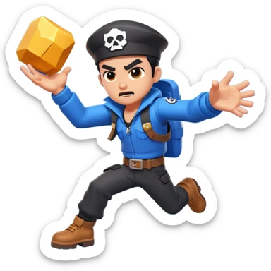 Brawl Stars character dodging sticker